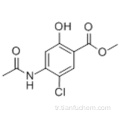 Benzoik asit, 4- (asetilamino) -5-kloro-2-hidroksi-, metil ester CAS 24190-77-0